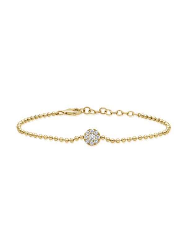 BeadedFlowerdiamondbracelet14kyellowgold