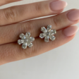 Diamondflowerholidayearrings