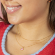 pinkheartchainnecklace